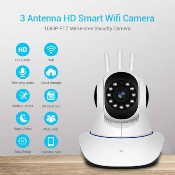 HD Camera with 2-Way Audio with Double Antenna Smart WiFi 1080P V380 Pro