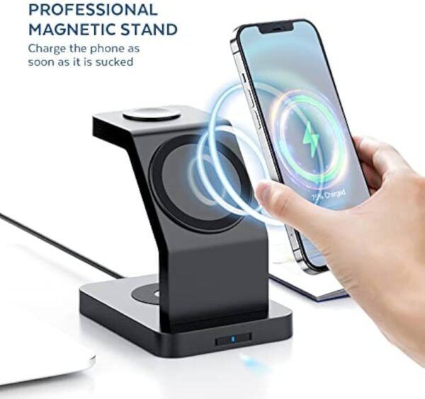 Wireless Charger 3in1 23W Magnetic Mag-Safe for iPhone 16-16 Plus-16 Pro-16 Pro Max