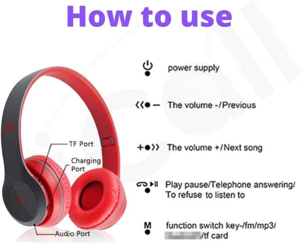 P47 Bestsound Over Ear Headphone With Mic & Sd Card Support