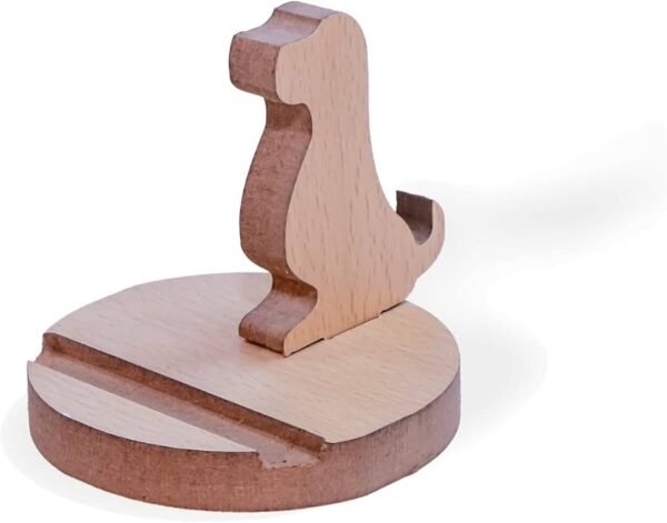 Dog Shape Wooden Mobile Stand for All Smartphone Mobiles & Tablet