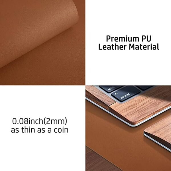 Vegan Leather Desk Mat, Mouse Pad Large