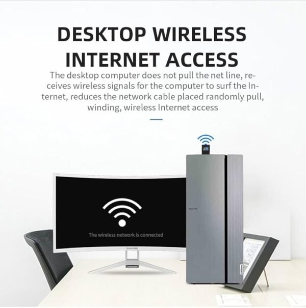 WiFi and Bluetooth Adapter - 150Mbps Wireless Wi-fi Connection, Bluetooth 4.2 Dongle for PC