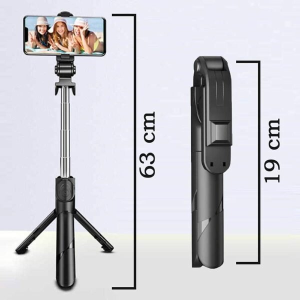 Generic 3-in-1 Bluetooth Selfie Stick for Mobile Phone with Wireless Remote