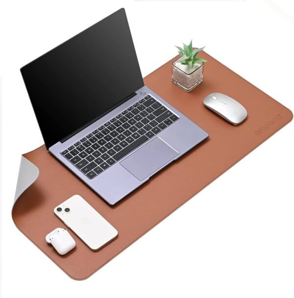 Vegan Leather Desk Mat, Mouse Pad Large