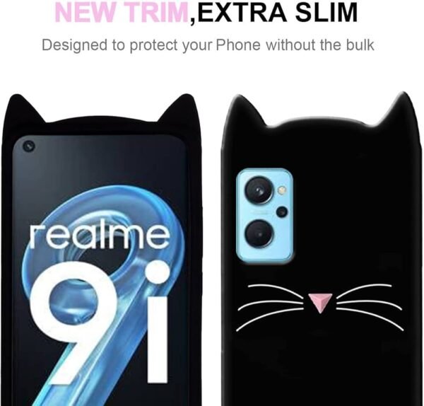 Kitty Colour Cute Girlish Soft Silicone Cat Ear Meow Back Cover Case for Oppo CPH2375