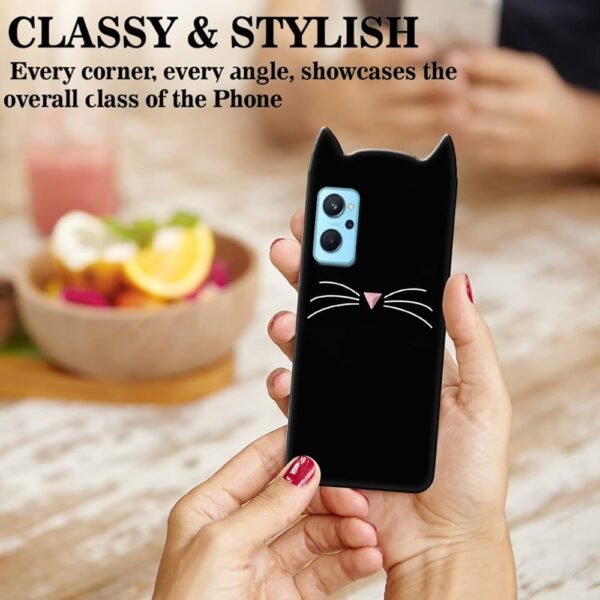 Kitty Colour Cute Girlish Soft Silicone Cat Ear Meow Back Cover Case for Oppo CPH2375