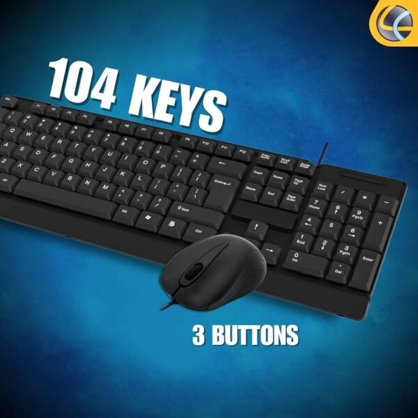 E9 Wired Combo-Wired Keyboard and Mouse Set-USB