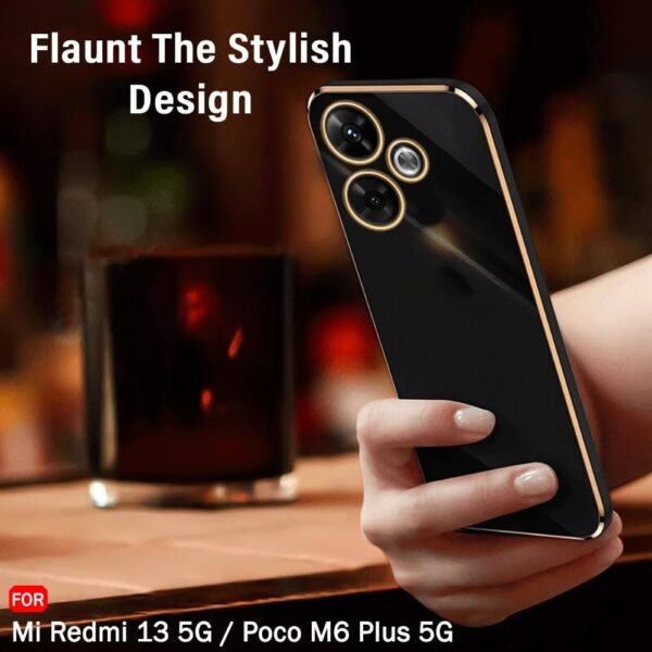 Luxurious Golden-Plated Back Cover Case for Mi Redmi 13 5G - Poco M6 Plus 5G