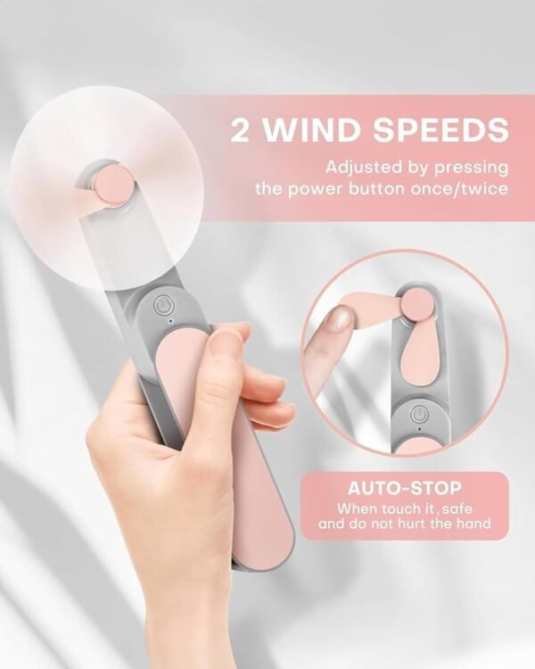 Mini Handheld Fan, Foldable Portable Personal fan for Women