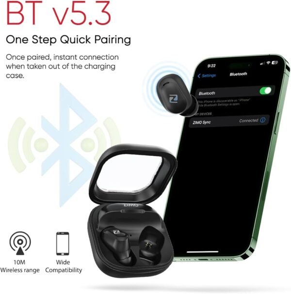 Zimo Sync Mini TWS Earbuds with Bluetooth V5.3