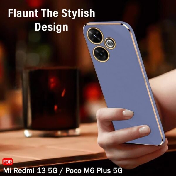 Luxurious Golden-Plated Back Cover Case for Mi Redmi 13 5G - Poco M6 Plus 5G