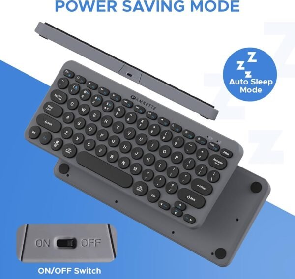 Amkette Optimus BT 4 in 1 Wireless Keyboard 2.4 GHz & Bluetooth 5.0