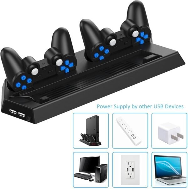 Playstation 4 Slim Console Ps4 Slim 2 In 1 Vertical Stand W