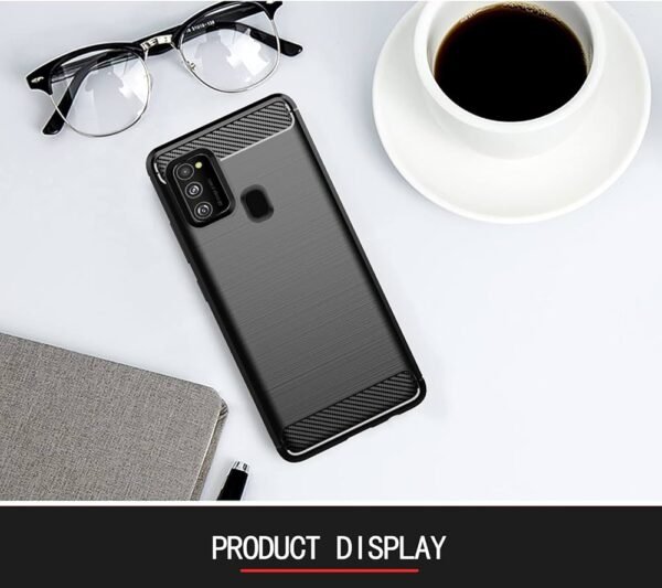 Samsung Galaxy M30s Back Cover Hybrid Carbon Fiber Soft TPU Shockproof Back Case