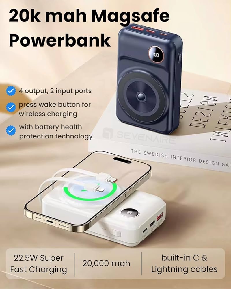 Magnetic Wireless Power Bank 20000mAh