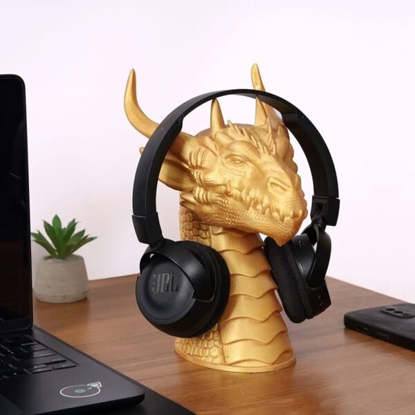 Dragon-Shaped Controller & On Ear Headphone Tabletop Stand