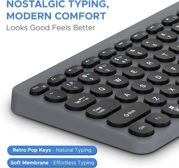 Amkette Optimus BT 4 in 1 Wireless Keyboard 2.4 GHz & Bluetooth 5.0