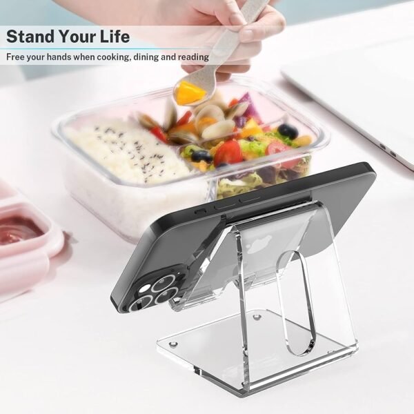 Acrylic Cell Phone Stand, Portable Clear Phone Stand for Desk