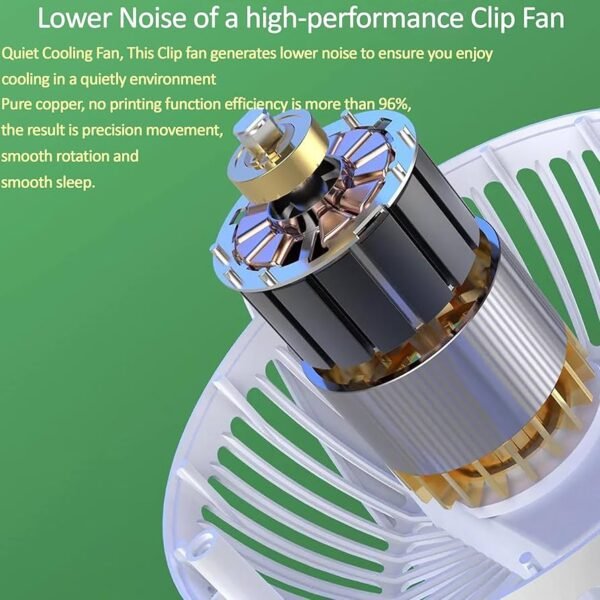 4000mAh Rechargeable Clip Desk Mini Fan