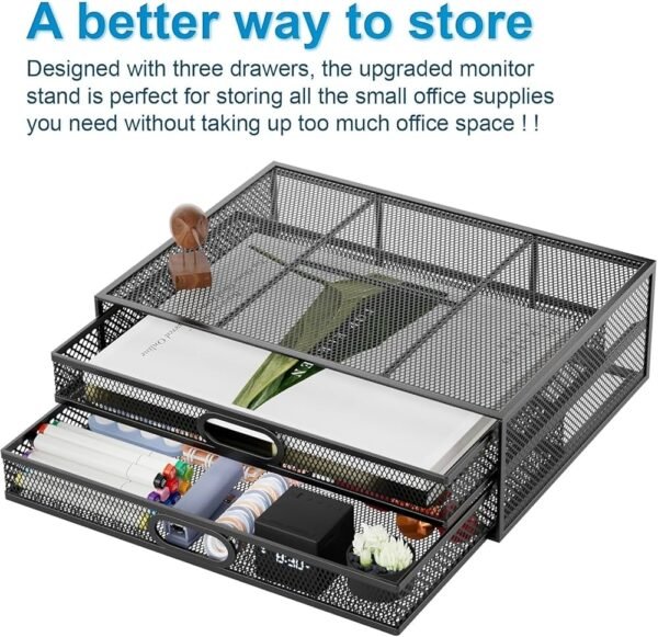 Monitor Stand Riser with Drawer