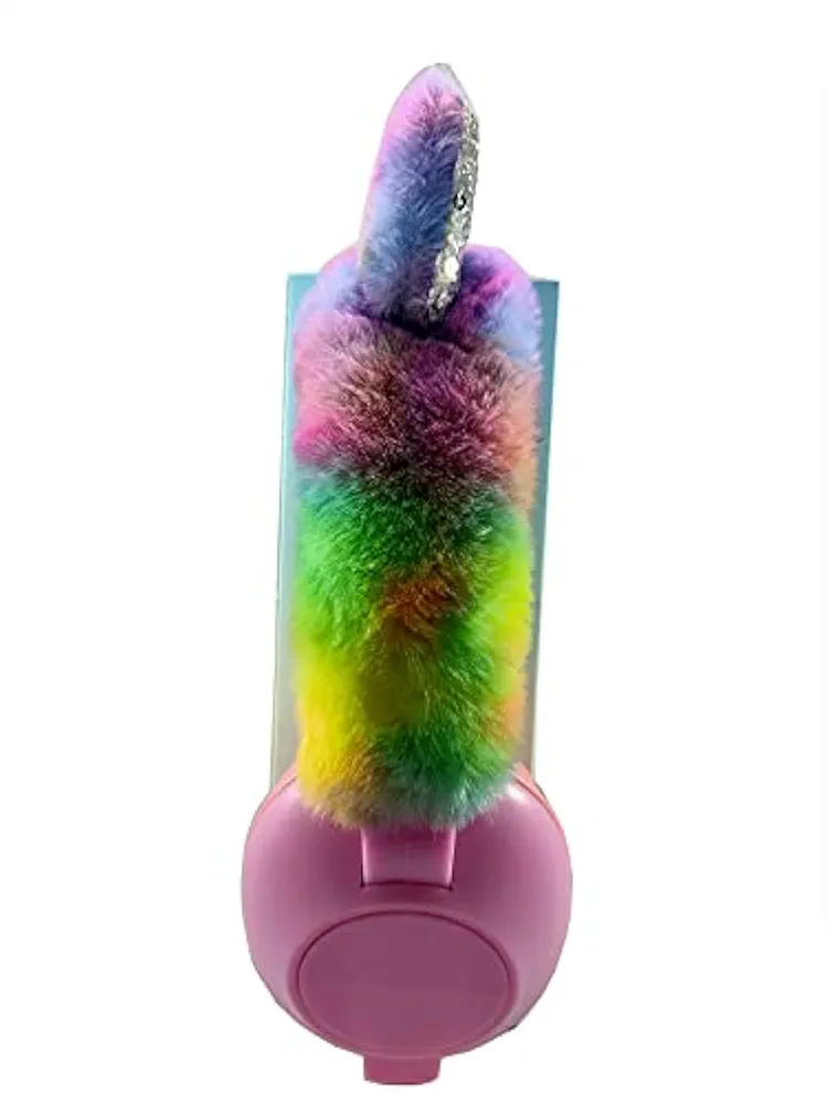 Unicorn Themed Fur Headphones for Girls – Wired 3.5mm Jack | Ideal for Kids
