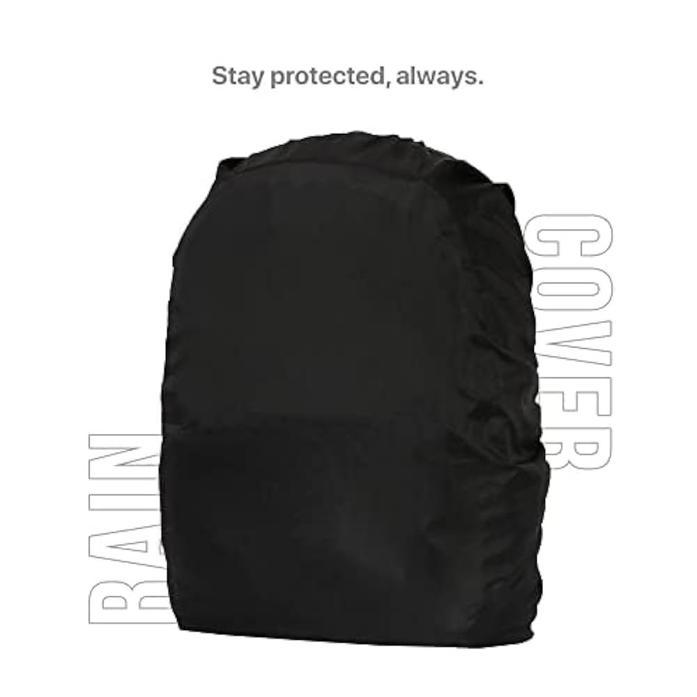 Water Resistant Camera Backpack with Rain Cover, Tripod Holder & Adjustable Dividers – Compatible with DSLR Cameras (Black & Orange)