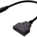 1080P HDMI Port Male to 2 Female Converter Adapter