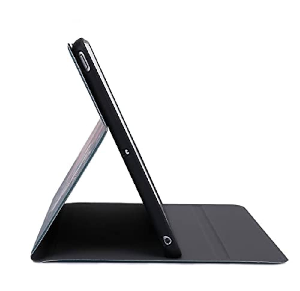 Smart Flip Case Cover for iPad 9.7 Inch (2018/2017, iPad Air 2, iPad Air) – Gouache Lady Design, Soft TPU