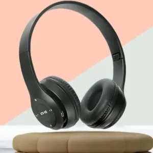 Gaming Bluetooth Wireless Over-Ear Headphones with Mic, TF Card & Aux Support, Heavy Bass, Rechargeable with Micro USB (Black)