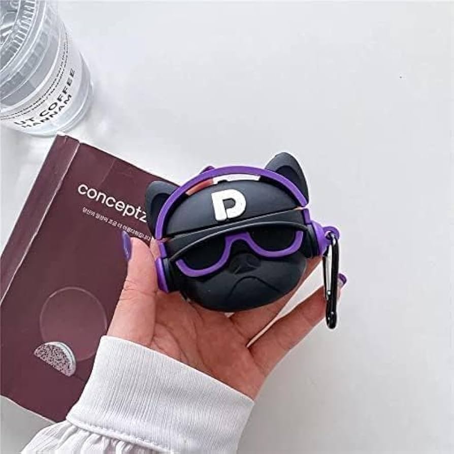 AirPods 4 Case (2024) Hip Hop Blue | Soft Silicone TPU Cover with Keychain | Full Protective Cute Case for AirPods 4th Gen (USB-C)