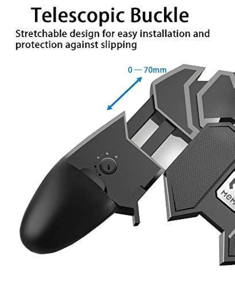 PUBG Trigger Controller Mobile Gamepad – 6 Finger Game Assistant with 4 Sensitive Triggers & Tilt Probes | Adjustable for All Phones