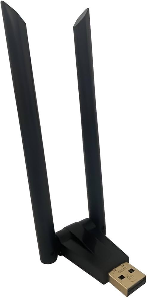 WiFi Bluetooth Adapter, 1300Mbps USB 3.0 Network Dongle with 5dBi High Gain Dual Antennas Dual Band 2.4-5Ghz