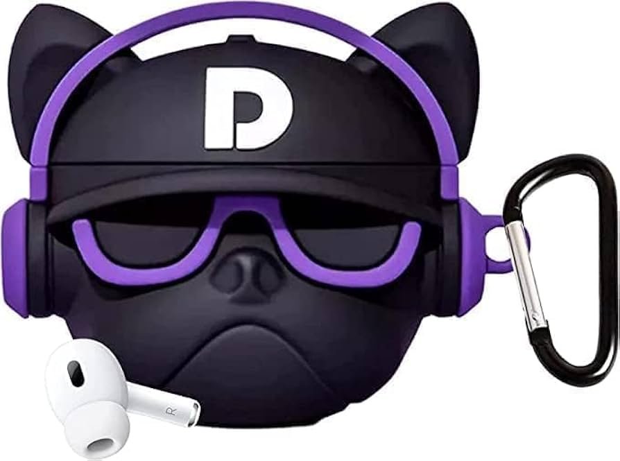 AirPods 4 Case (2024) Hip Hop Blue | Soft Silicone TPU Cover with Keychain | Full Protective Cute Case for AirPods 4th Gen (USB-C)