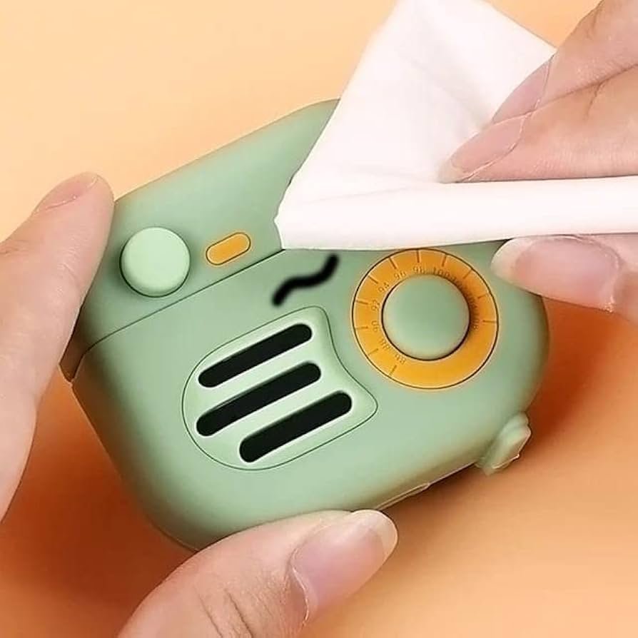 AirPods Pro (2019) Case Cover | Redio Light Blue 3D Cartoon Character Soft Silicone Protective Pouch with Keychain | 360° Full Protection Case for AirPods Pro Charging Case