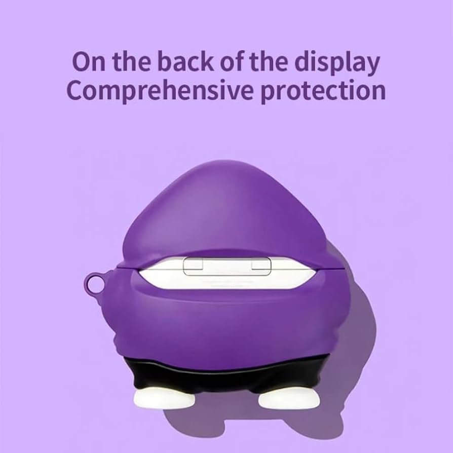 AirPods 4 Gen Case Cover with Keychain (Unbeat Purple) | Cute Soft Silicone TPU Protective Case | Shockproof Full Body Skin Cover Compatible with AirPods 4th Generation (2024)