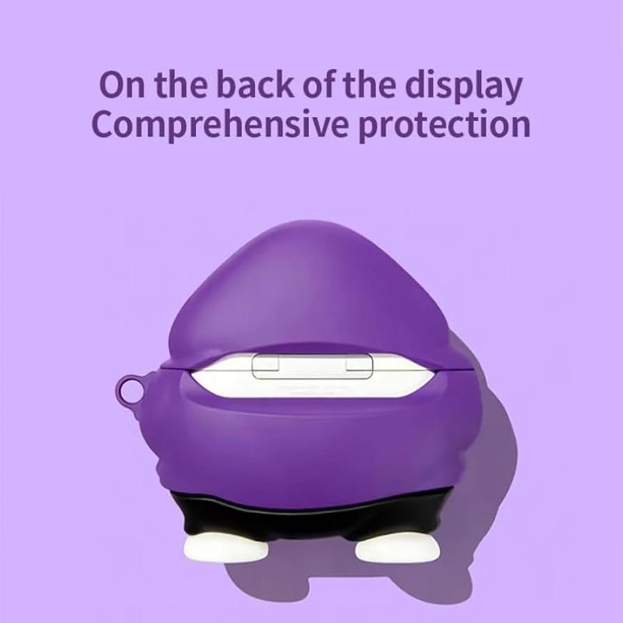 AirPods 4 Gen Case Cover with Keychain (Unbeat Purple) | Cute Soft Silicone TPU Protective Case | Shockproof Full Body Skin Cover Compatible with AirPods 4th Generation (2024)