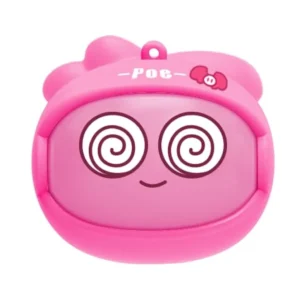 Wireless Earbuds for Kids with 3 Changing Faces & Motion Sensor Fun Design – Bluetooth 5.3, USB-C Fast Charging, Hi-Res Audio, 4H Playtime (Pink)