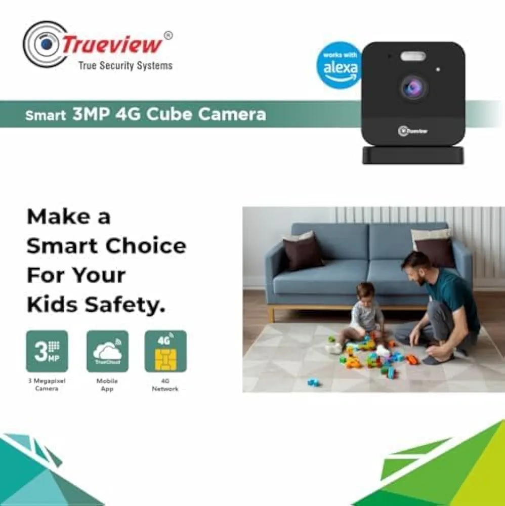 Smart Cube 3MP 4G CCTV Security Camera – Indoor Home & Office