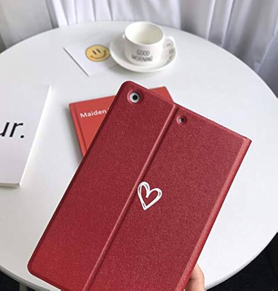 Case for 10.2" iPad 9th, 8th & 7th Generation (2019–2021) | Flip Cover Silicone Case – Heart