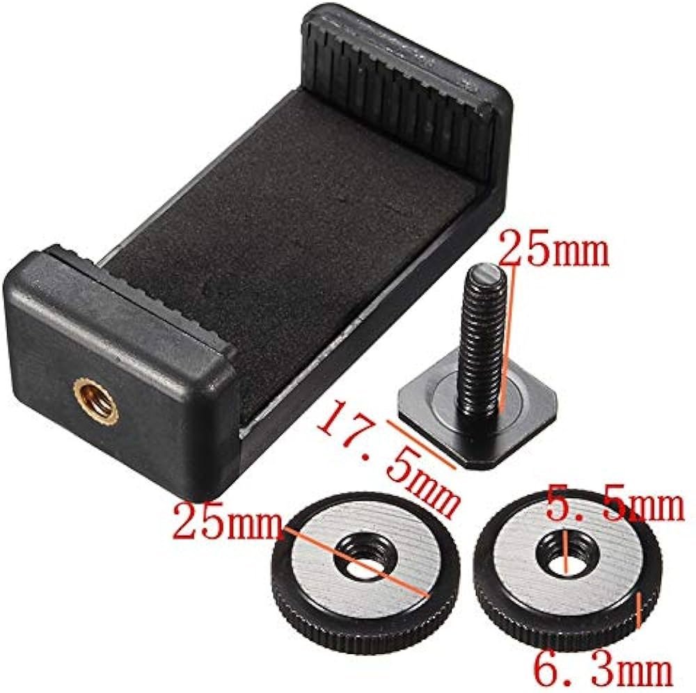 Flash Hot Shoe Screw Adapter Tripod Mount Phone Clip Holder