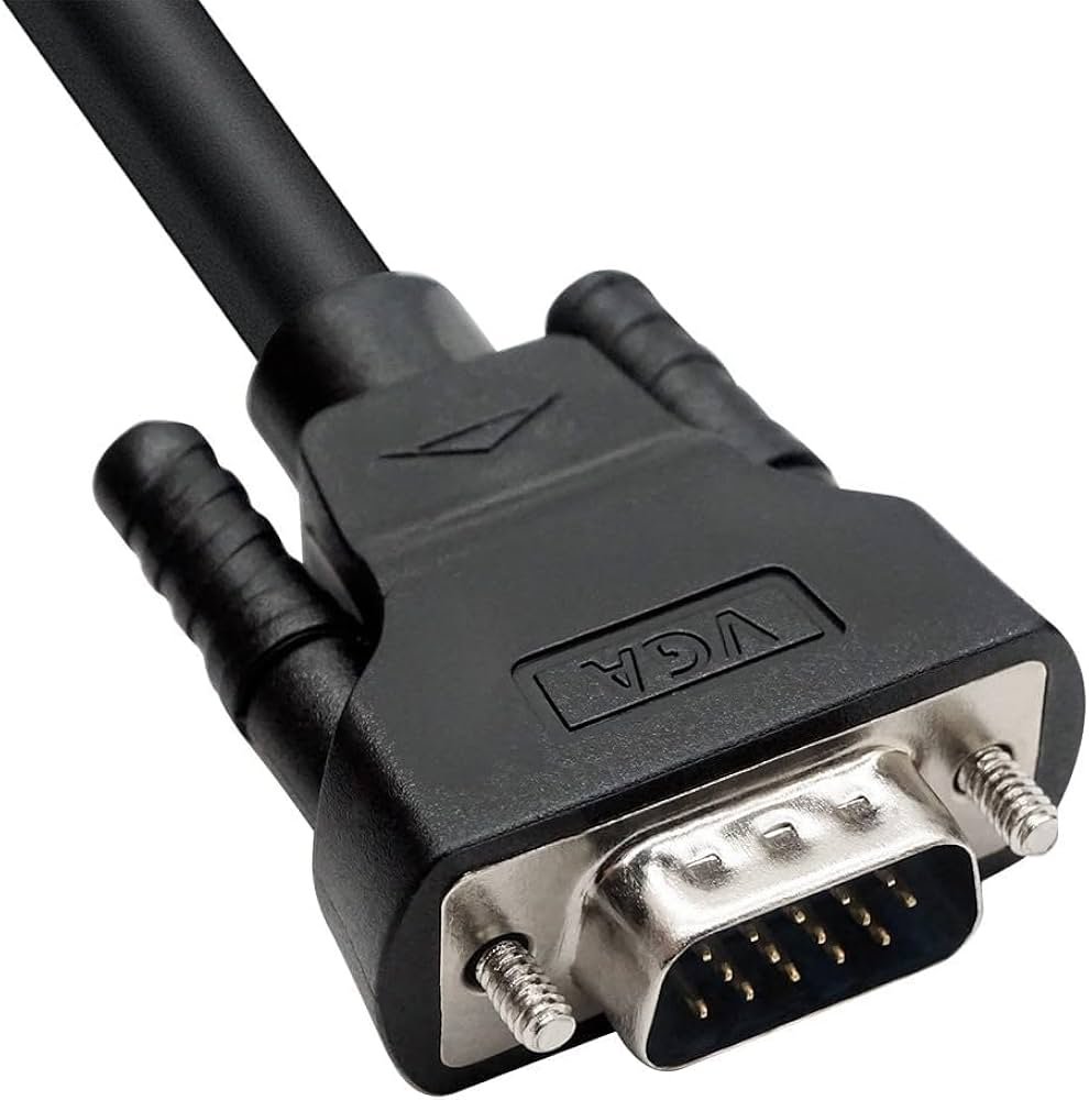 10ft VGA Male-to-Male Cable | Heavy-Duty SVGA Monitor Cord | Nickel-Plated Connectors | EMI & RFI Shielded | Compatible with PC, Laptop, Monitor & Projector