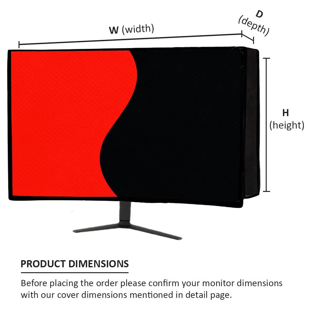 Red-Black PVC Desktop Cover Set – 3 in 1 Waterproof Monitor, Keyboard & CPU Protector by GUTSAV SALES