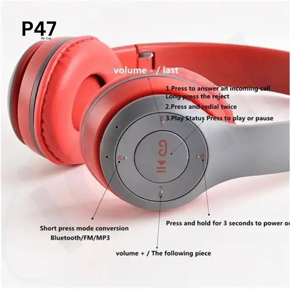 P47 Bestsound Over Ear Headphone With Mic & Sd Card Support