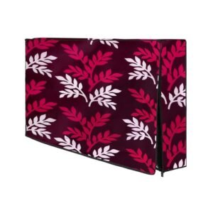 Wine Leaf 24 Inch LED TV Cover – Waterproof & Dustproof PVC Protector with Zipper