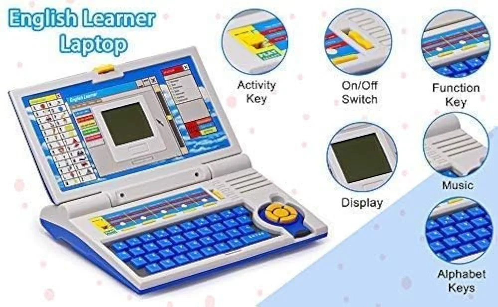Educational Laptop Computer Toy for Kids – Blue