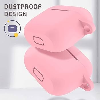 AirPods 4 Gen Case Cover with Keychain (Pink) | Cute Soft Silicone TPU Protective Case | Full Shockproof Skin Cover for AirPods 4th Generation (2024)