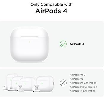 AirPods 4 Case (2024) Clear TPU Cover with Keychain | Soft Silicone Shockproof Protective Case for AirPods 4th Gen (USB-C) | Transparent Anti-Scratch Skin