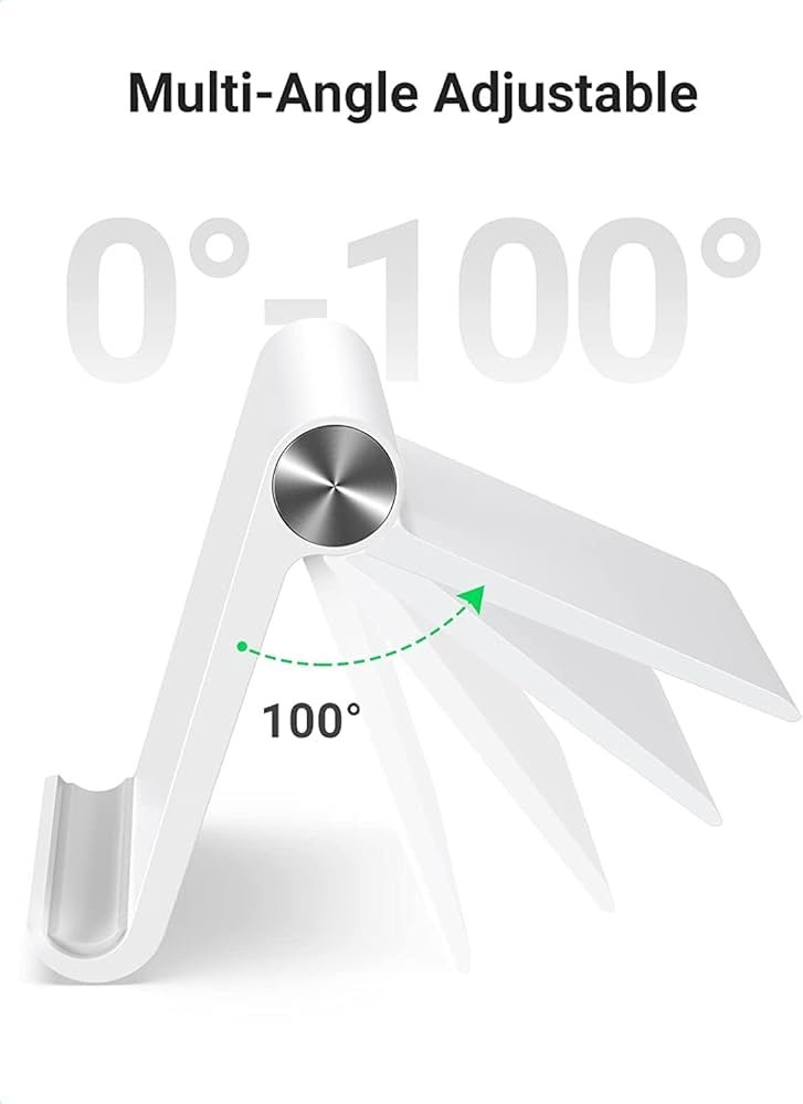 Multi-Angle Tablet & Mobile Stand Holder – White