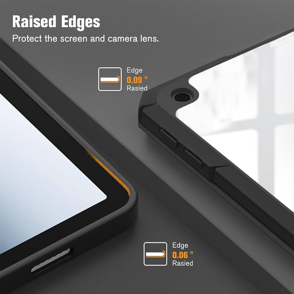 Smart Cover with Transparent Back for iPad 10.2 Inch (2021/2020/2019) – Composition Book Design