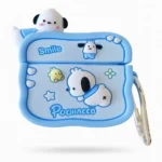 Cute Soft Silicone Pouch Case for AirPods Pro Gen-2 (2022) – 3D Cartoon Animal Character Cover with Keychain, Shockproof & Dustproof Protective Case (Smile Sky POCHU)